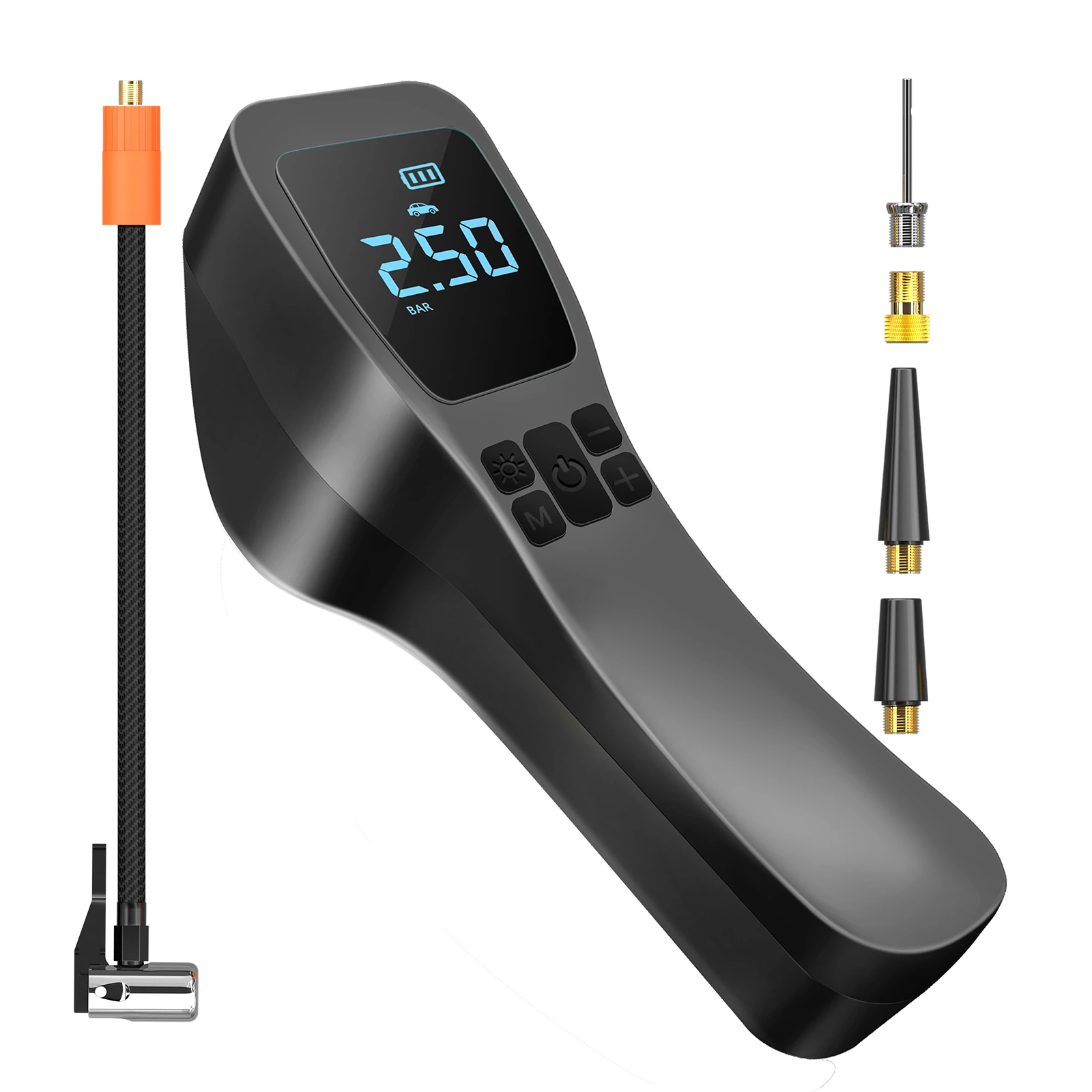 Digital Tire Inflator Kit with LCD Display Fast Shut off Portable Wireless Air Pump for Car Tires & Bicycle