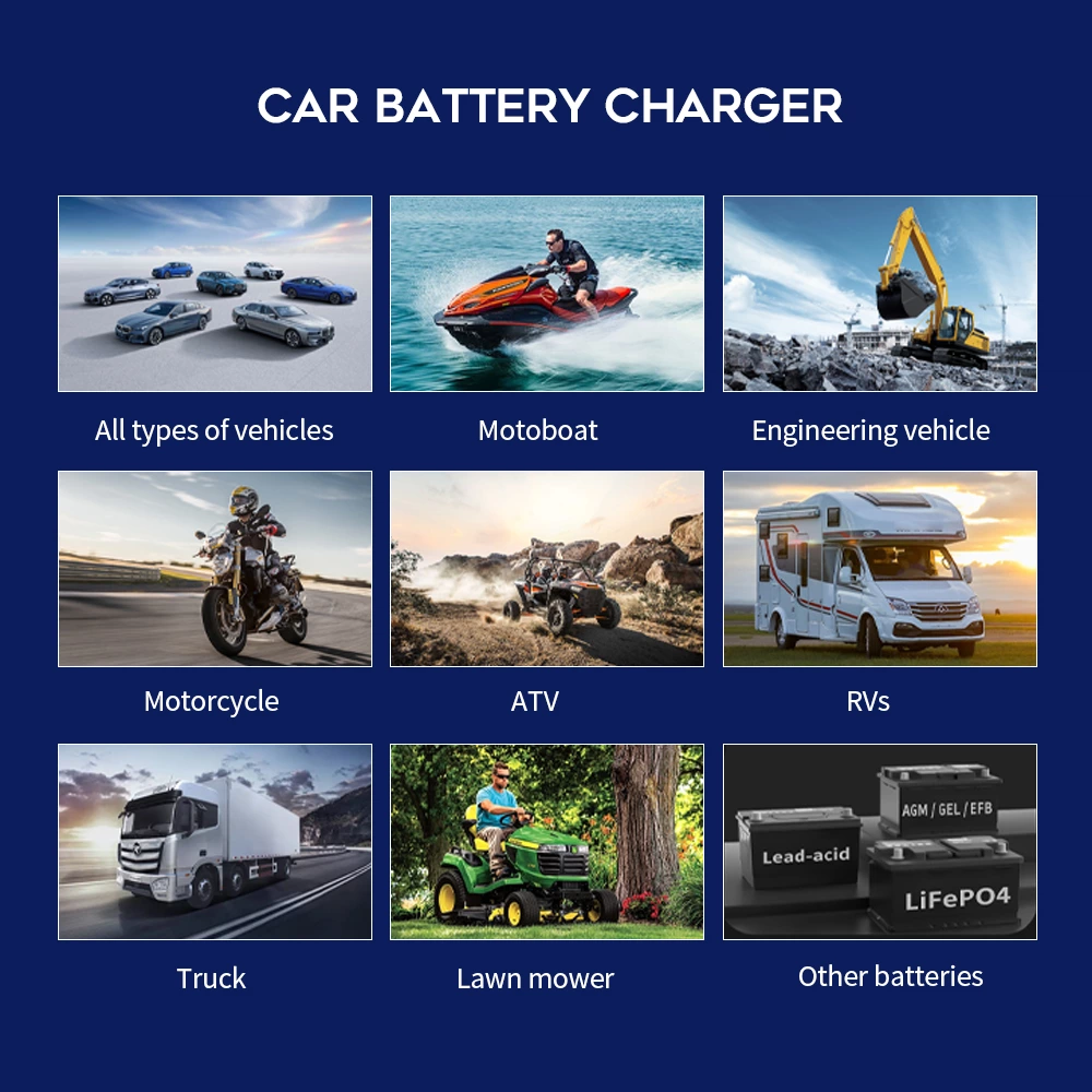 150W 12V 10A 24V 5A Car Battery Charger for Motorcycle and Truck Battery