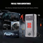 800A-2000A Lithium Polymer Jump Starter 150PSI Air Compressor 12V Motorcycle/Car Battery Booster 12000mAh Portable Tire Inflator