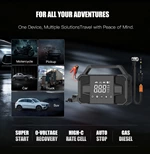 1200A Peak Current Truck Motorcycle Jump Starter Inflator Air Pump 8000mAh 60C Lithium Polymer Battery 12-24V