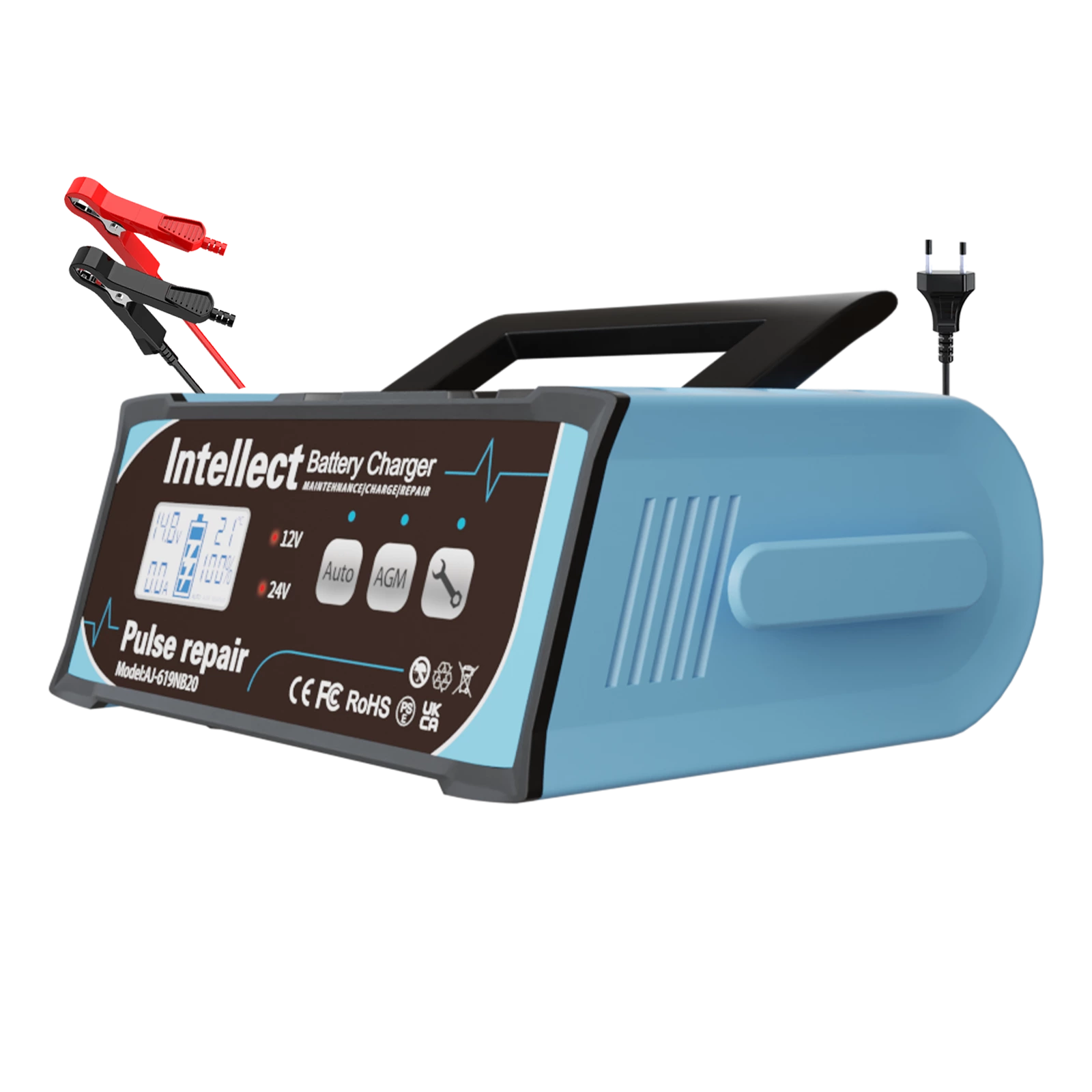 200W 12V/24V Smart Automatic Pulse Repair Battery Charger