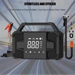 1200A Peak Current Truck Motorcycle Jump Starter Inflator Air Pump 8000mAh 60C Lithium Polymer Battery 12-24V